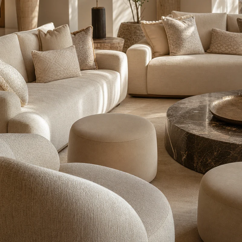 Cream Performance-Linen Living-Room