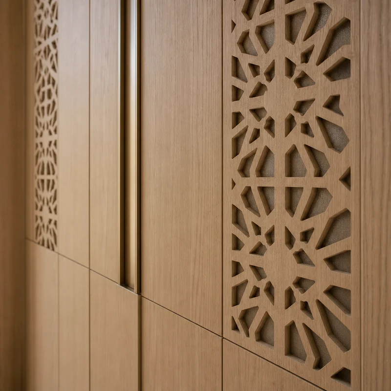 Symmetrical Light-Oak Wardrobe
